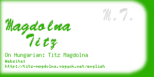 magdolna titz business card